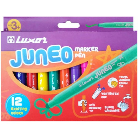 ΜΑΡΚΑΔΟΡΟΙ ΖΩΓΡΑΦΙΚΗΣ JUNEO BE-BE 12ΤΕΜ LUXOR 0.61.190